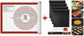 4Pack Oven Liners Teflon Oven Mat + Pastry Mat for Rolling Dough