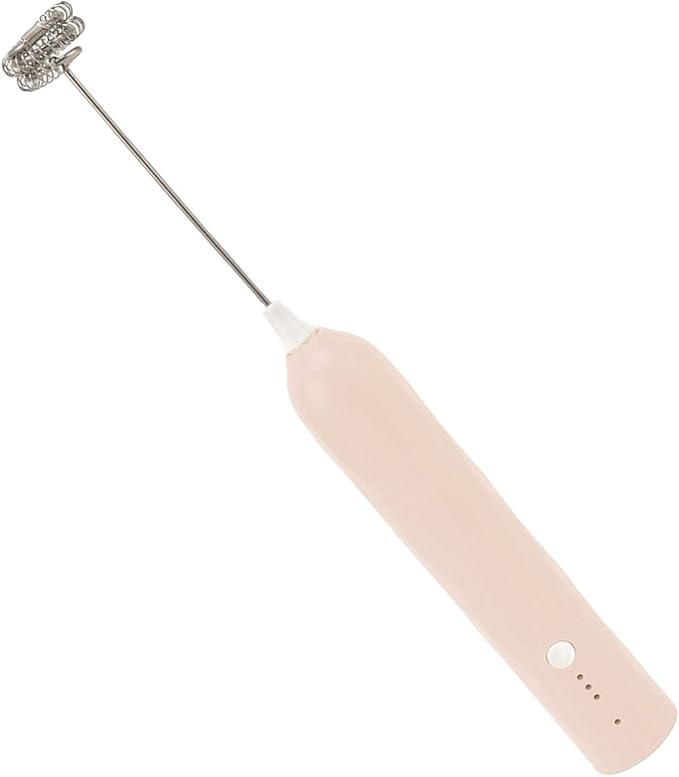 Small Household Egg Beater Mini Multifunctional Blender Handheld Electric Stirrer Foam Maker Whisk Cordless Milk Coffee Foamer (Apricot)