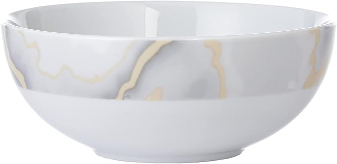 Safdie & Co. Electric Marble 16 Piece Dinnerware Set, Service for 4, Fiesta Dinnerware, home trends and home food network essentials, Porcelain dinner plates, 16" L x 12" W x 15" H