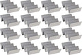 Set of 16 Metal Taco Holders - Stainless Steel Taco Trays- Dishwasher, Oven, and Grill Safe - Great for Sandwiches and Hotdogs too (16)