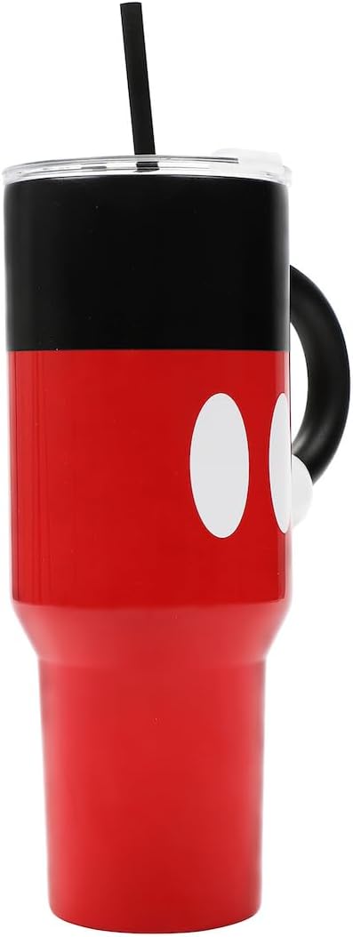 Disney Mickey Mouse 40 Oz Stainless Steel Tumbler With Sculpted Arm Handle