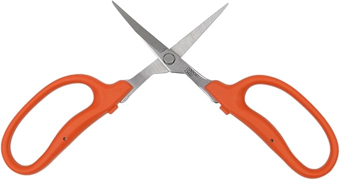Zenport ZS420 Curved MasaMasa Trim Scissors, 1.4 Inch Stainless Steel Blades, Orange