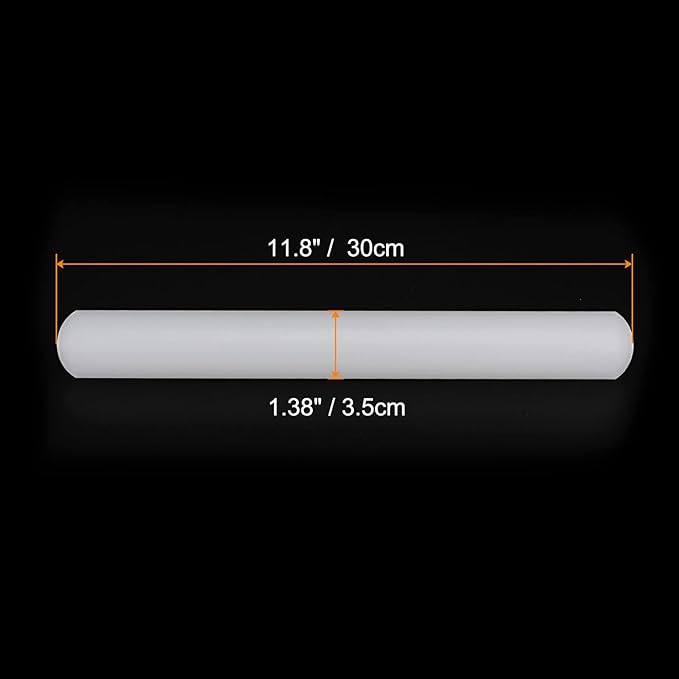 HARFINGTON Fondant Rolling Pin 12 Inch x 1.38 Inch PP Plastic Non-Stick Fondant Roller Dough Roller Kitchen Decorating Tools for Fondant Cookie Pastry Pizza Clay Dough