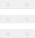 Three by Three Magnetic Strip Bulletin Board Long Wide – 12" x 3" Metal Organizer with Strong Magnets & Wall-Mounting Hardware for Home, Office, or Dorm (3 Pack) Matte White