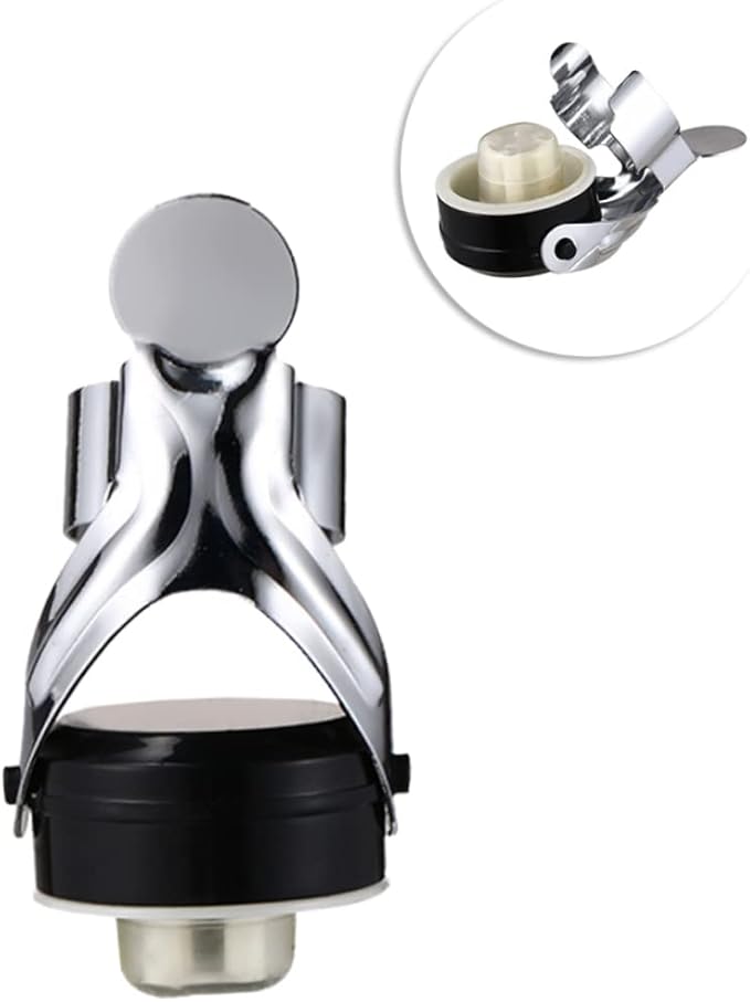6pcs Stainless Steel Wine Stopper Cava Sparkling Wine Sealer with Pressure Pump for Preserving Freshness and Preventing Waste