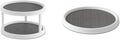 Copco Basics Lazy Susan Turntable and 2-Tier Turntable Bundle, 12-Inch, White/Gray