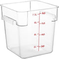 Soro Essentials- 8 qt. Polycarbonate Square Food Storage Container with Graduated Markings Clear Color- Stackable Storage Bin Plastic Food Container with Handle for Pantry Organizer Storage Kitchen