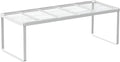 Kitchen Cabinet Storage Shelf Stackable Wire Spice Rack Organizer Heavy Duty Space Saver for Bathroom Bedroom Closet Laundry Room Office Countertop - White, Pack 1