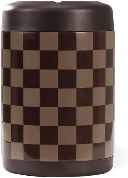 HydroJug Can Cooler 12 oz, Stainless Steel Can Holder, Autumn Checkers