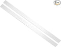 uxcell 2Pcs 304 Stainless Steel Sheet Gap Filler, 30" x 1.5" Self-Adhesive Metal Molding Trim Strip Gap Cover for Microwave Mirror Frame Home Decoration, Brushed Silver