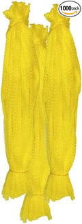 1000 Pcs 20 Inch Mesh Bags for Vegetables Mesh Produce Bags Reusable Nylon Netting Bulk, Fits Storage Egg Vegetable Seafood Fruits Grocery, Yellow