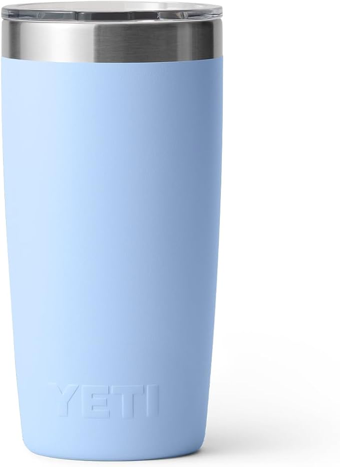 YETI Rambler 10 oz Tumbler, Stainless Steel, Vacuum Insulated with MagSlider Lid, Big Sky Blue