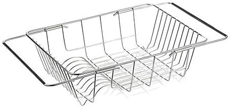 For Over The Sink Dish Drainer Drying Rack Expandable Stainless Steel