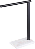 KOKOSIRI Hand Towel Rack Stand Towel Holder with Steady Marble Base for Bathroom Vanity Countertop, Matte Black Stainless Steel 15.7'' Height THS0006-BK