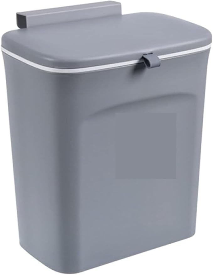 Hanging Trash Can, Kitchen Garbage Bin Waste Bins, Kitchen Trash Can with Cover, Household Cabinet Door, Wall Mounted Toilet, Living Room, Creative Paper Basket