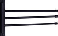 GERZWY Bath Towel Holder Swing Out Towel Bar SUS 304 Stainless Steel Bathroom Hand Towel Rack 3-Bar Folding Arm Swivel Hanger Wall Mount Matte Black HYG03-BK