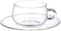 KINTO UNITEA 8330 Cup & Saucer, 8.1 fl oz (230 ml), Glass, Heat Resistant Glass