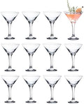 Vikko Martini Glasses Set of 12, 5.2 Ounce Cocktail Glasses with Stem, Elegant Cosmopolitan Glasses for Martinis and Cocktails, Dishwasher Safe, Bulk Martini