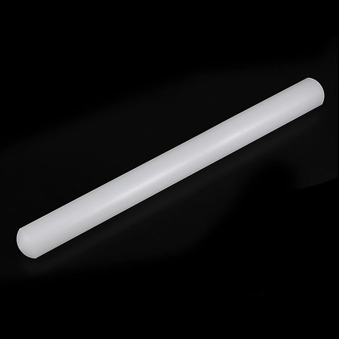 HARFINGTON Fondant Rolling Pin PP 50cm x 2.5cm Non Stick for Baking White