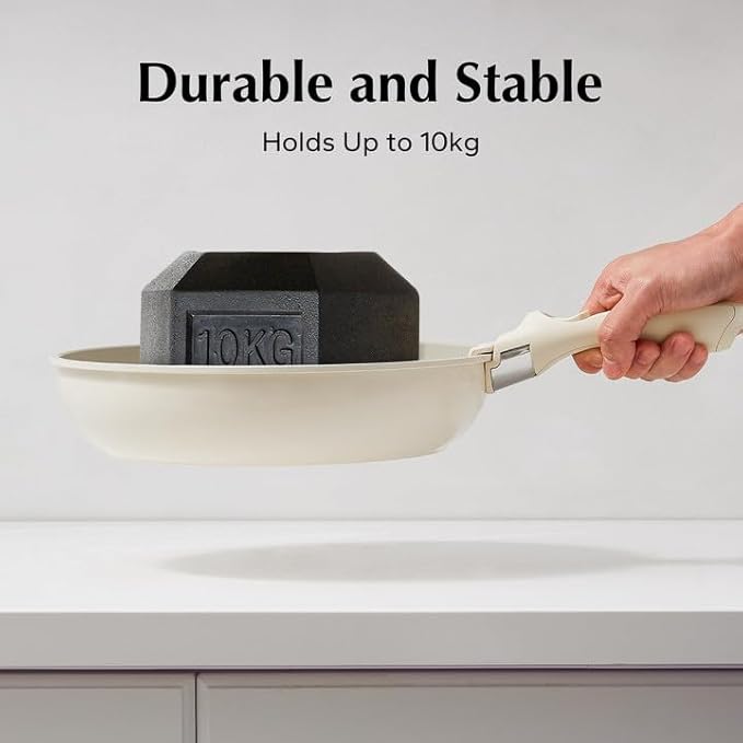 Redchef Removable Handle White - Detachable Handle Cookware Replacement, Universal Cookware Handle, Ideal Replacement for All Cookware