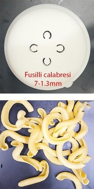 Fusilli Pasta Noodles Shape Disc, Italian Pasta Disc Fit for Philips Automatic Noodle Maker, Disc Compatible with Philips Attachment, Kitchen Appliance (Fusilli Calabresi)