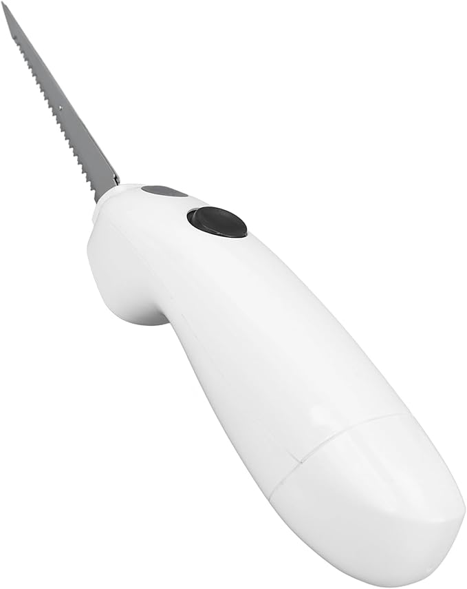 Electric Steak Knife,Cordless Battery Powered Turkey Carving Knife Stainless Steel Serrated Steak Knives Electric Fillet Knife for Carving Meats Poultry Bread