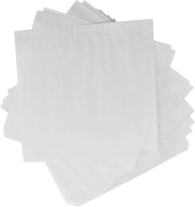 G.E.T. 4-T2000 7" x 7" White Food-Safe Double-Open Bag, Wire Cone Basket Liner, Deli Wrap (Pack of 2000)