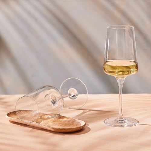 Krosno White and Sparkling Wine Glasses, 6 piece set, 13.52 oz, Infinity Collection, Elegant, Crystal Glass, Lead-free Glass, Dishwasher Safe, Made in Europe