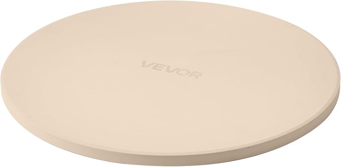 VEVOR Pizza Stone, 16 in Round Pizza Stone, 0.67" Thick Extra Large Baking-Stone with Rack Stand, 1450℉ Heat-Resistant Cooking Stones, for Kitchen Oven, Baking Pizzas, BBQ Grill