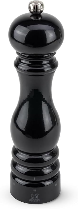 Moulin à poivre manuel en bois u'Select laqué noir 22 cm