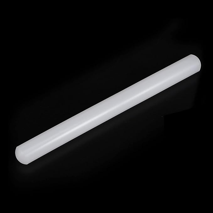 HARFINGTON Fondant Rolling Pin PP 30cm x 2.5cm Non Stick for Baking White