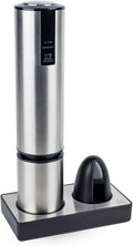 Peugeot Elis Touch Rechargeable Electric Corkscrew With Foil Cutter, Stainless Steel