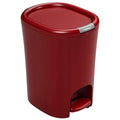 Trash can with lid, Plastic Trash can with Foot Pedal, Suitable for Dining Room, Bedroom, Living Room, Indoor and Outdoor(D,8L)