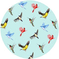 Andreas Silicone Multi Birds Blue 8" Non-Slip Trivet/Pot Holder – Cotton Fabric Encapsulated in Silicone – Heat Resistant to 600°F – Flexible, Dishwasher Safe – Made in The USA, TR-366B
