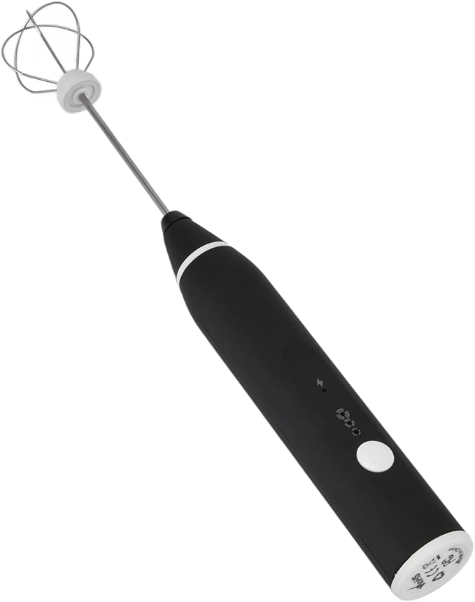 Rechargeable Milk Frother, Electric Stirrer 3 Speed Modes Electric Handheld Stainless Steel Detachable Probe Nonstick Flexible Mini Hand Mixer for Lattes, Cappuccino