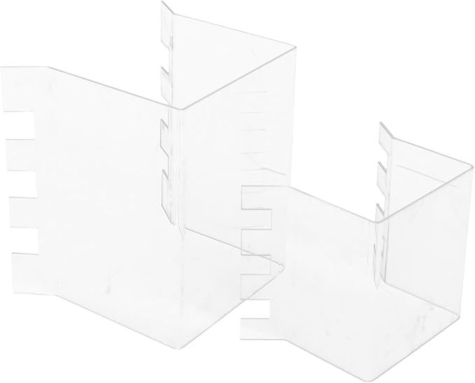 LABRIMP 2pcs Acrylic Food Storage Bag Holder Stand Compact Zipper Bag Stand for Freezer Easy-fill Serrated Design for Meal Prep Space-saving Kitchen Organizer