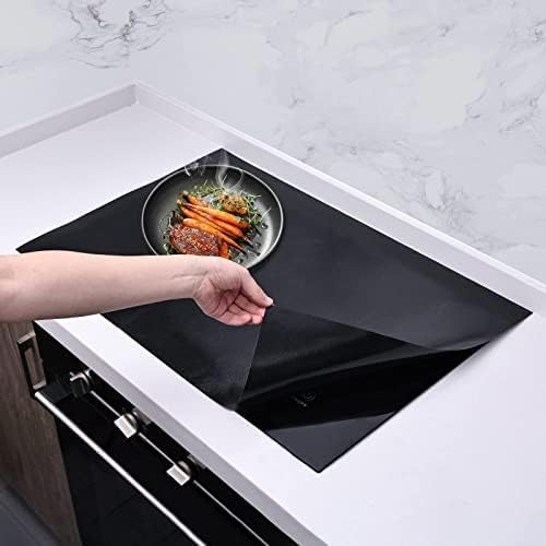 KITCHENRAKU KR Large Induction Cooktop Protector Mat, (Magnetic) Food Grade Electric Stove Burner Covers Anti-Strike&Anti-Scratch as Glass Top Stove Cover