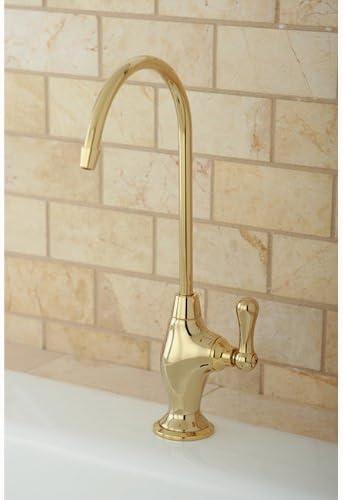 Kingston Brass Gourmetier KS3192AL Restoration Single Handle Water Filtration Faucet, Polished Brass, 10.81 x 4.63 x 1.75