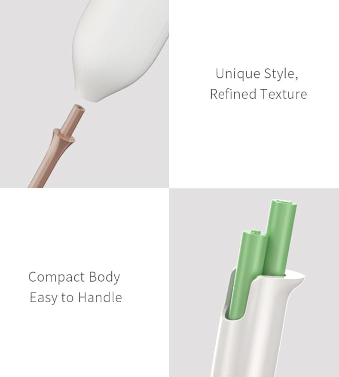 Electric Milk Frother, White, Rose Gold Accents, 1W High-Torque Motor, Handheld Design, Battery Powered, for Coffee Drinks, Baby Food Mixing