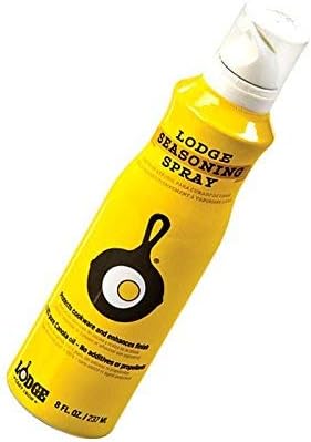 Lodge Cast Iron 8-Ounce Seasoning Spray and Lodge Chainmail Scrubbing Pad Set