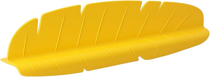 Silicone Kitchen Sink Splash Guard Banana Leaf Shape – Colorful Silicone Sink Splash Guard with Suction Cups, Water Protector for Small Kitchen Sink, Bathtub & Counter by Giftly Moment