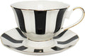 Hemoton Polka Dot Cup and Saucer Set 5.51 Inch Ceramic Coffee Mug with Comfortable Grip for Latte Cappuccino Tea Serving European Style