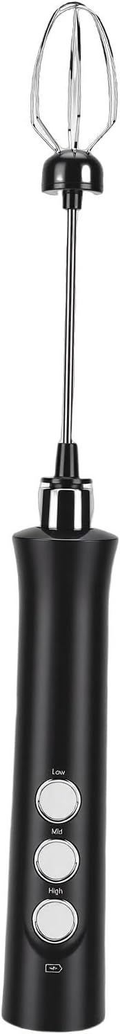 Cocoarm Handheld Milk Frother, Rechargeable Electric Whisk with 1200mAh Battery for Coffee Latte Cappuccino Hot Chocolate and Egg Mixing