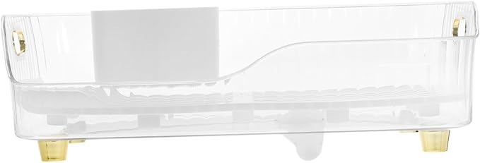 GALPADA Dish Drying Rack Over Sink Tableware Drainer Holder Plastic Kitchen Dish Drainer with Plate and Bowl Storage for Countertop Organization