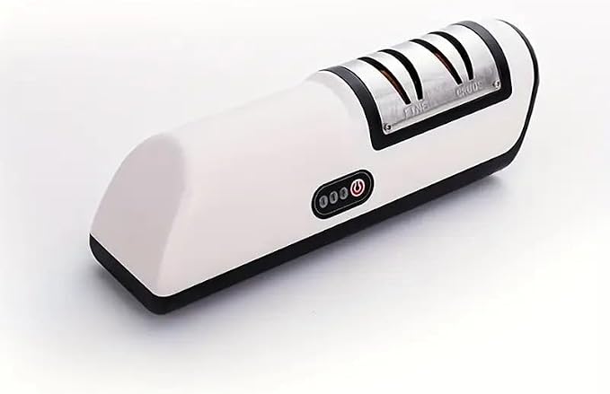 Electric Knife Sharpener with 20° Auto Angle Guide | 2-Stage Diamond Sharpening System | Rechargeable Professional Kitchen Knife Sharpener for Chef, Home & Stainless Steel Knives
