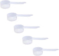 Plastic Measuring Scoop, 4 teaspoon (20 cc | 20 mL) Long Handle Spoons for Powders, Granules, Coffee, Pet Food, Baking Supplies, Protein and Other Dry Goods, BPA Free (Set of 5)