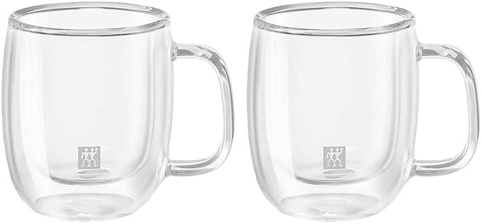 ZWILLING Sorrent 39500-110 Sorrento Double Wall Glasses, Espresso, 2-Piece Set, Insulated, Double Layer
