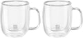 ZWILLING Sorrent 39500-110 Sorrento Double Wall Glasses, Espresso, 2-Piece Set, Insulated, Double Layer