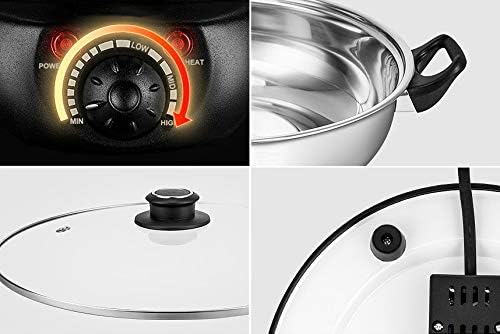 Sonya 5.1 L Electric Dual-Sided Shabu Shabu & Mongolian Hot Pot – Stainless Steel, Large Capacity for Family Meals & Hot Pot Parties