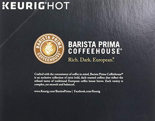 Barista Prima Coffeehouse Dark Roast Extra Bold K-Cup for Keurig Brewers, French Roast Coffee,96 Count